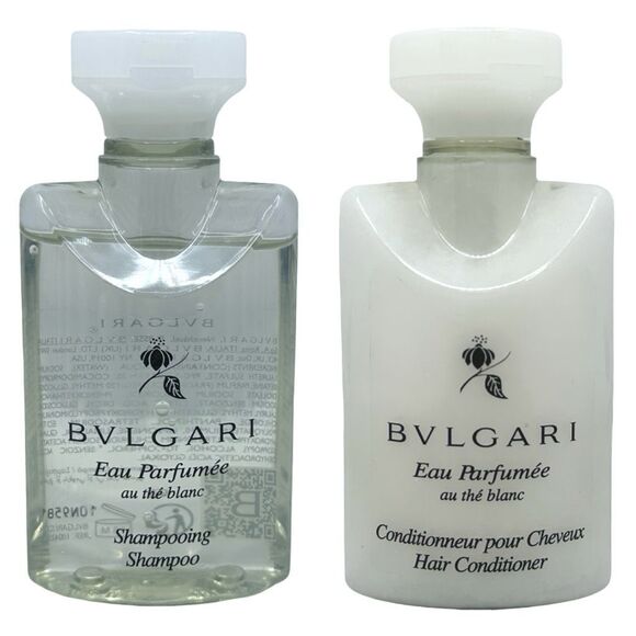 BVLGARI Eau Parfumee au the blanc Shampoo & Conditioner 1.3 fl oz / 40 ml x 2 - Picture 1 of 7